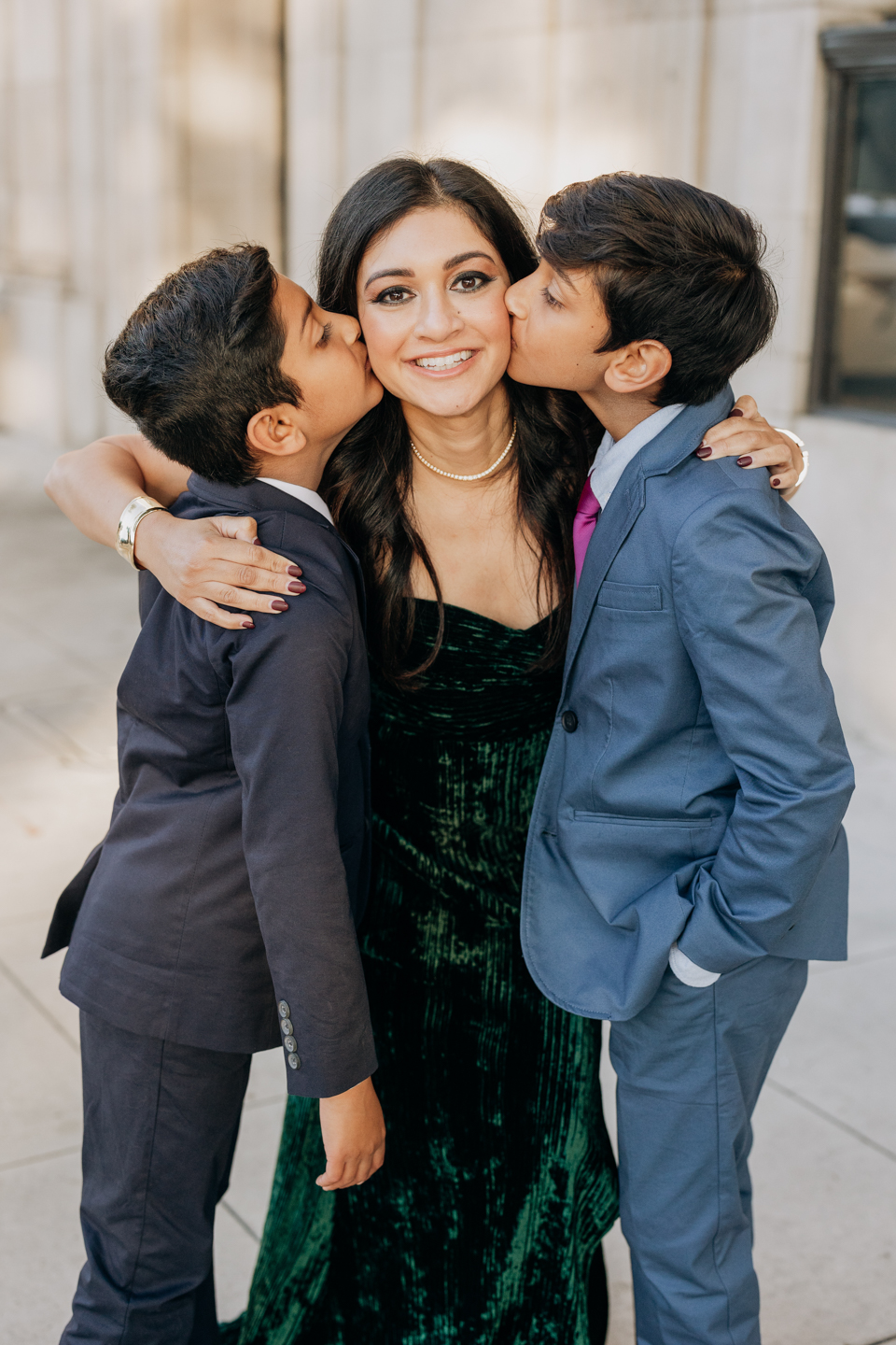 mom and kids family photos
