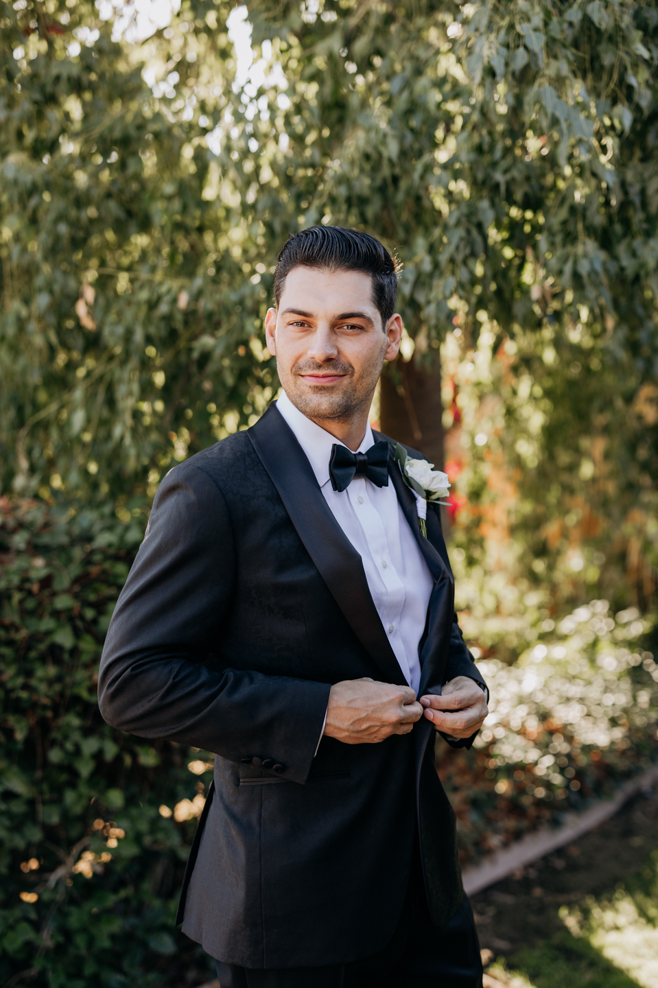 groom getting ready