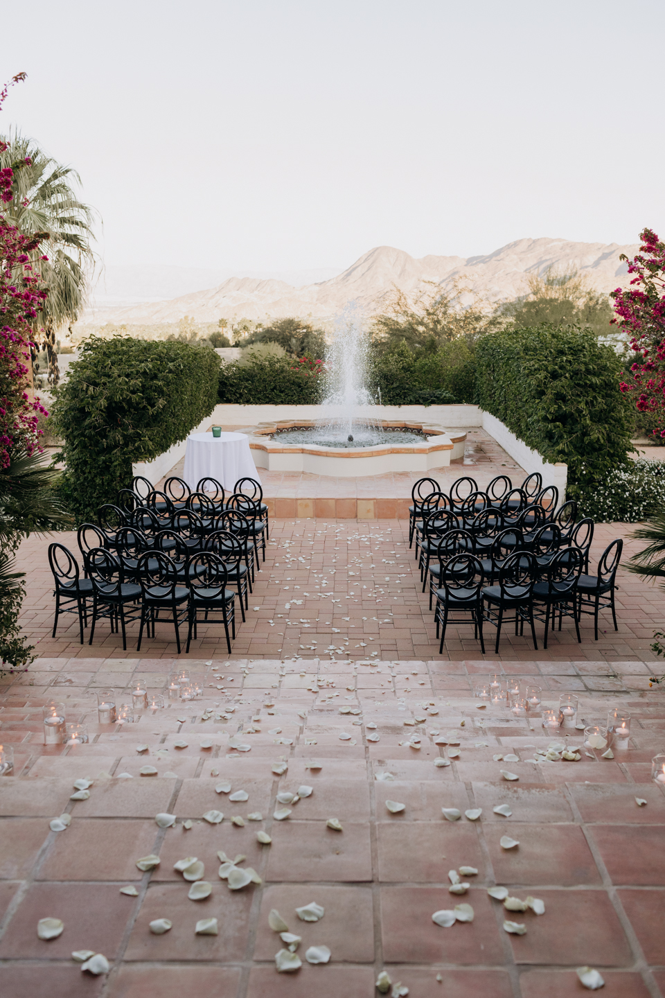Wedding ceremony space palm springs