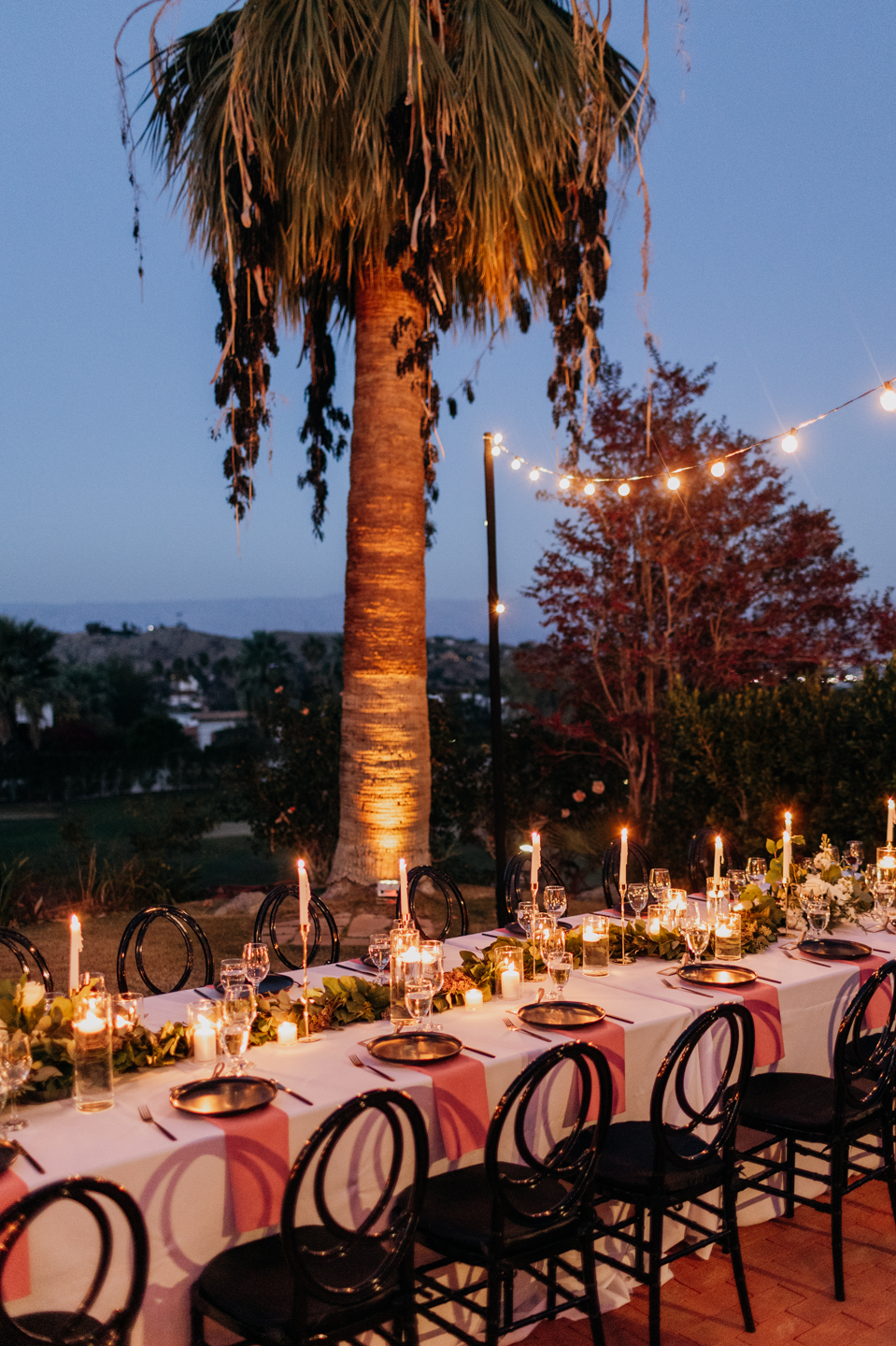 Palm springs wedding tablescape