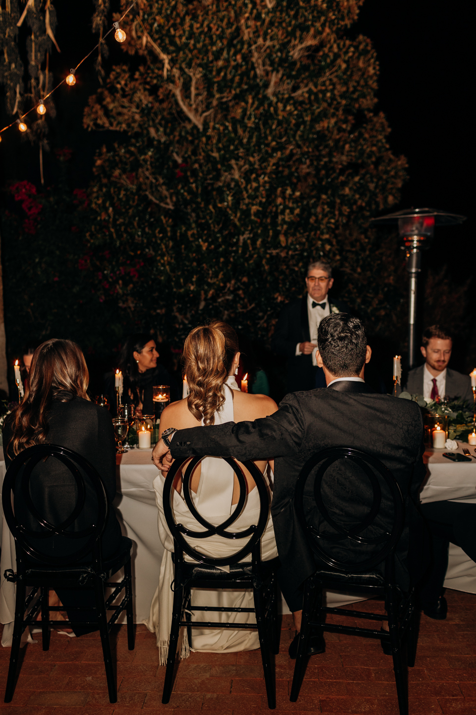 Family style wedding table