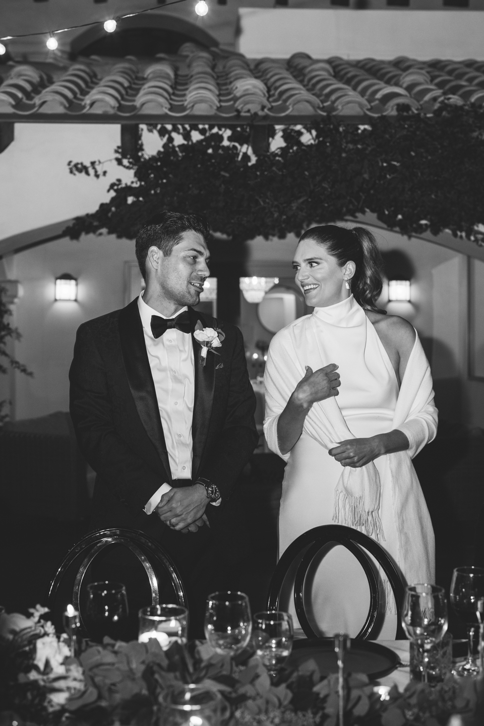 Black and white wedding photos