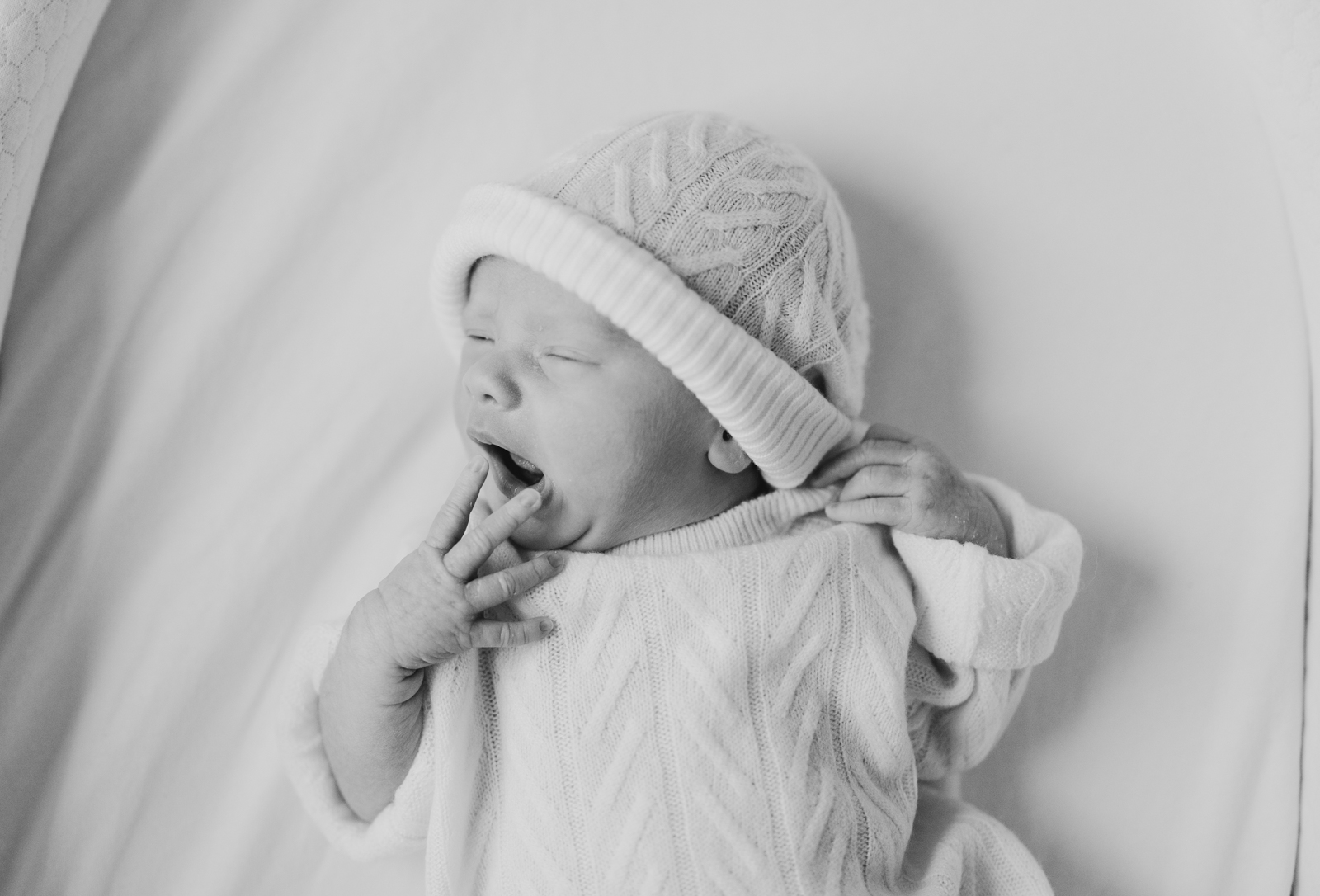 Black and white newborn photos