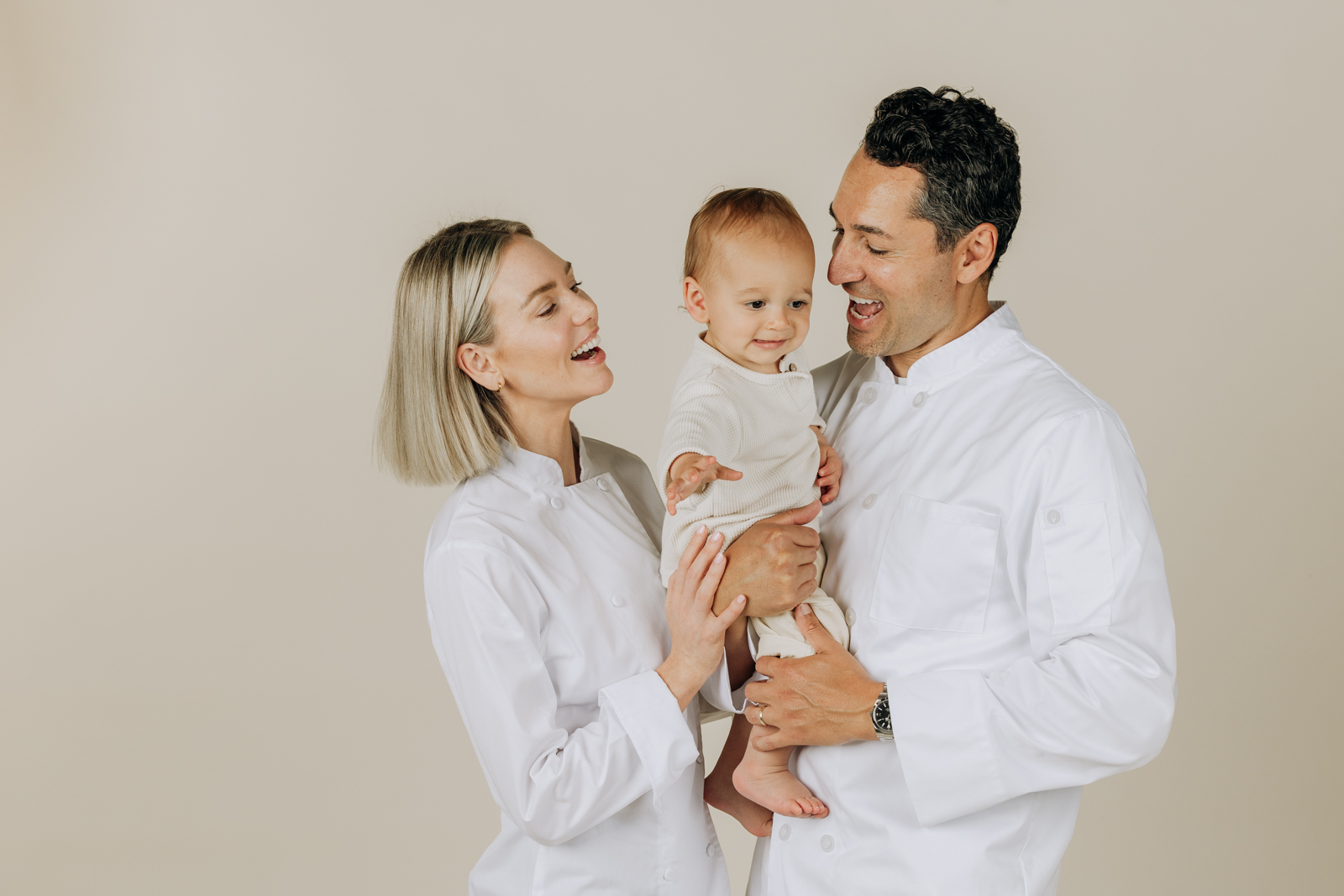 Family photos in studio