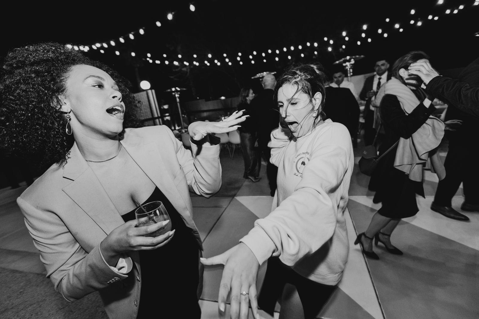 Dance floor wedding photos