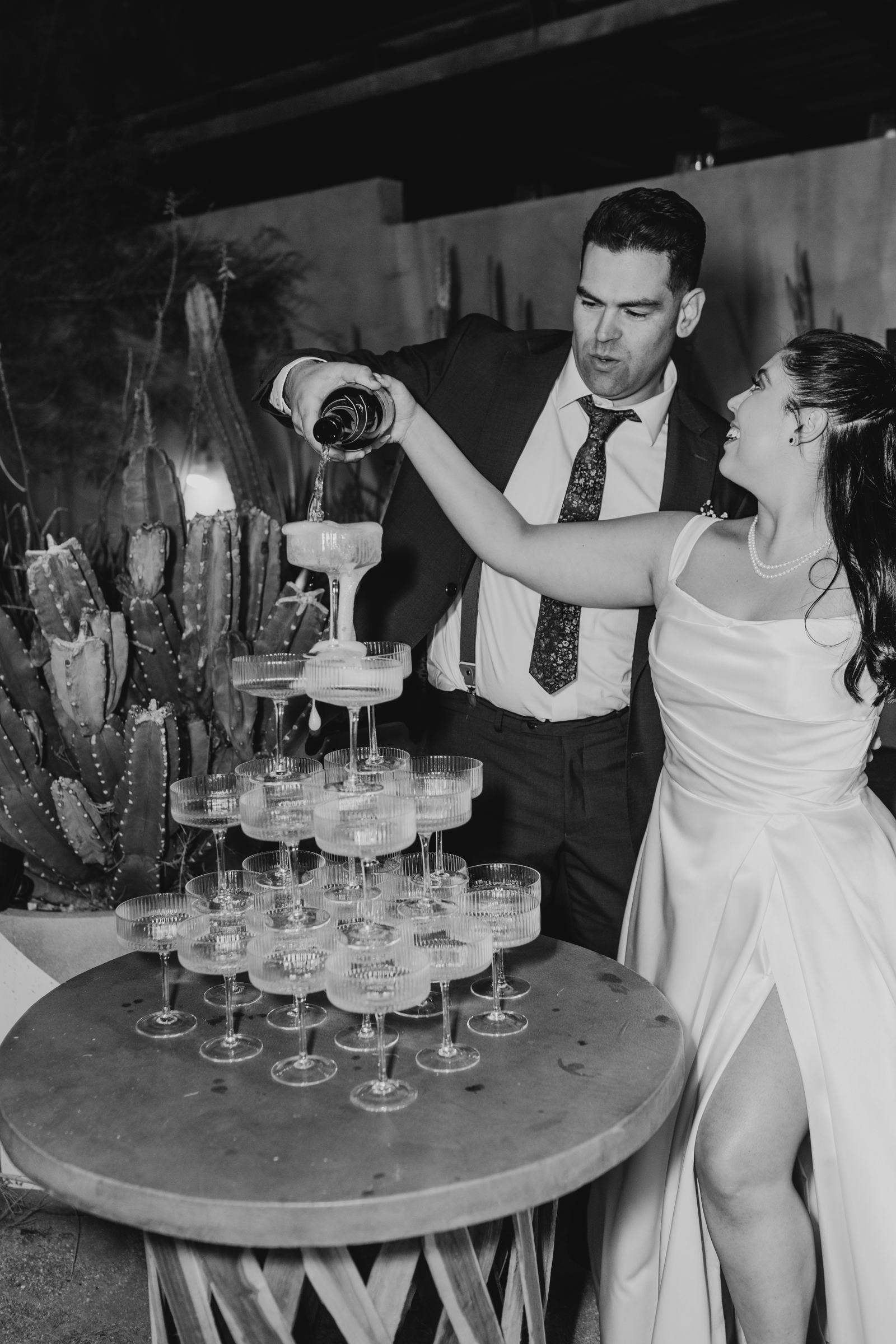Classic champagne tower