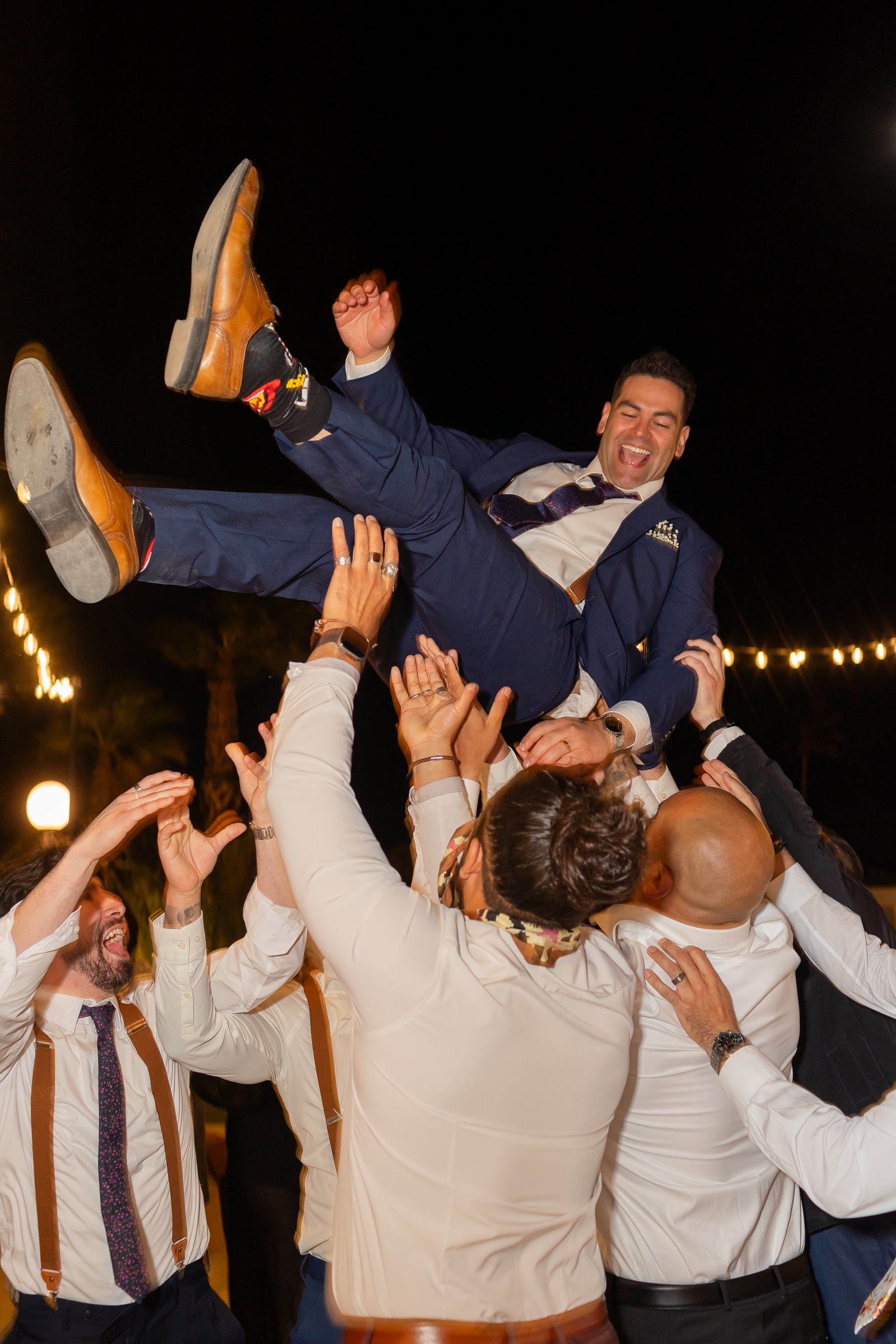 Fun reception dancing