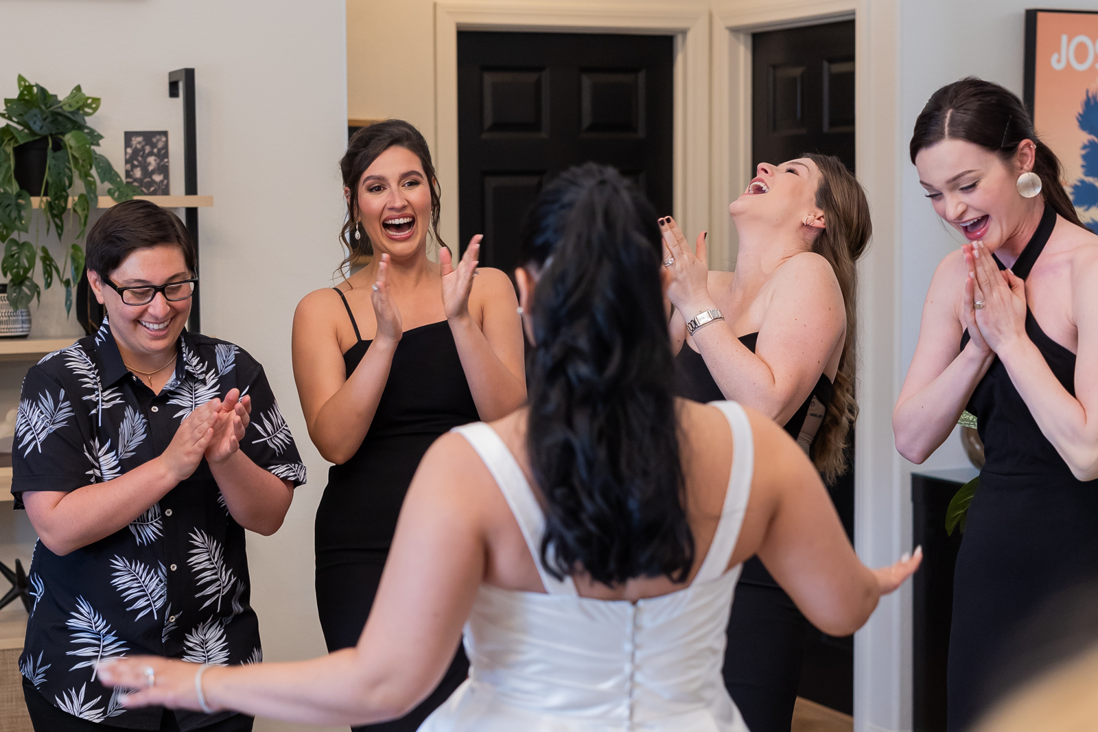 First look bridal party
