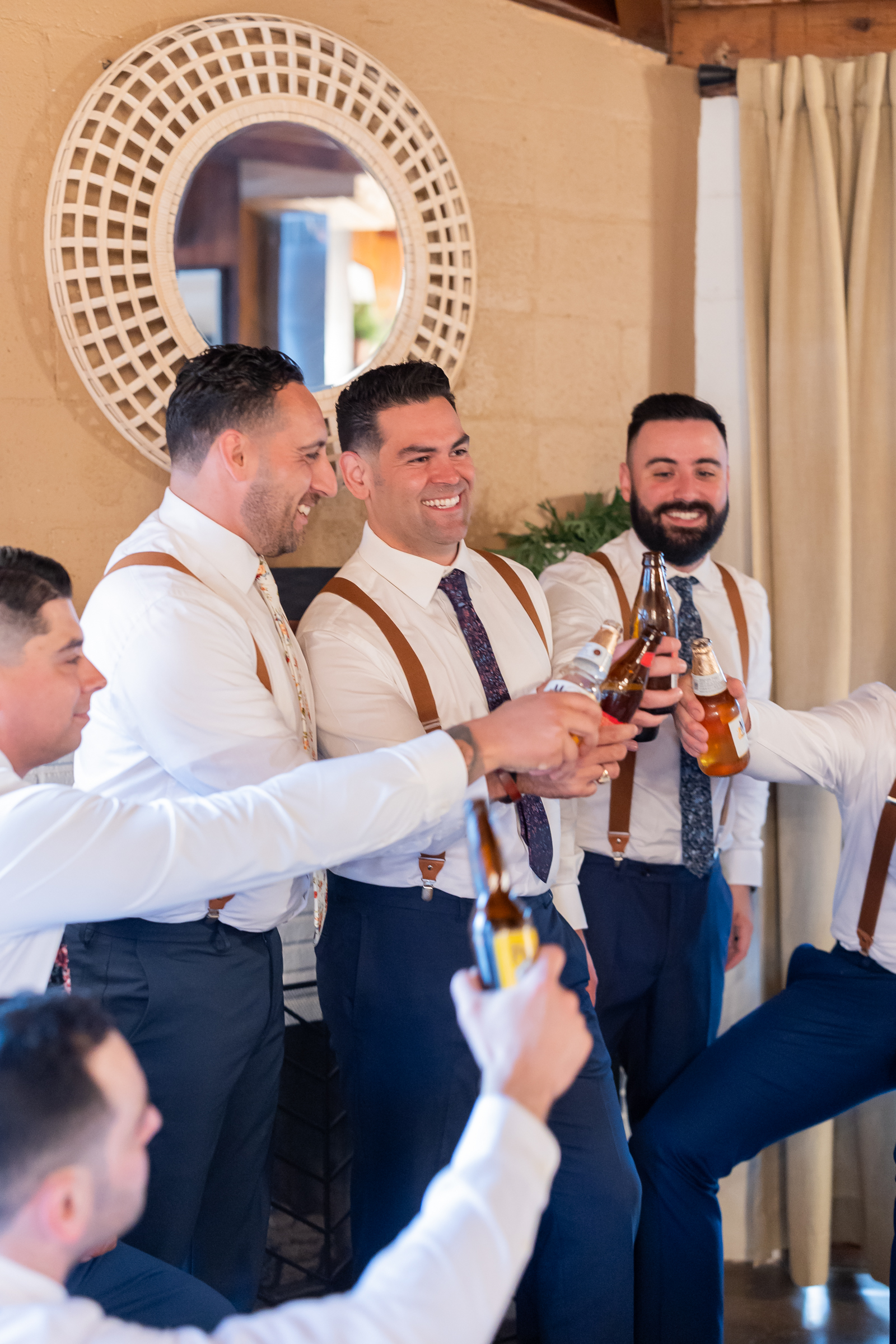 Grooms Men getting ready
