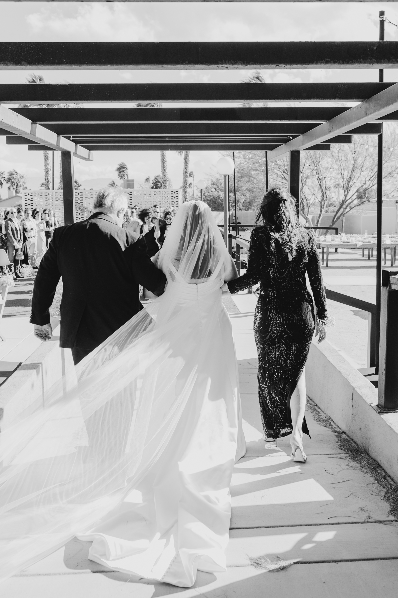 Bride walking down the isle